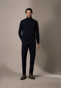 ATELIER chino in stretchstof met bandplooien Broeken