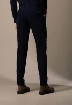 ATELIER chino in stretchstof met bandplooien Broeken