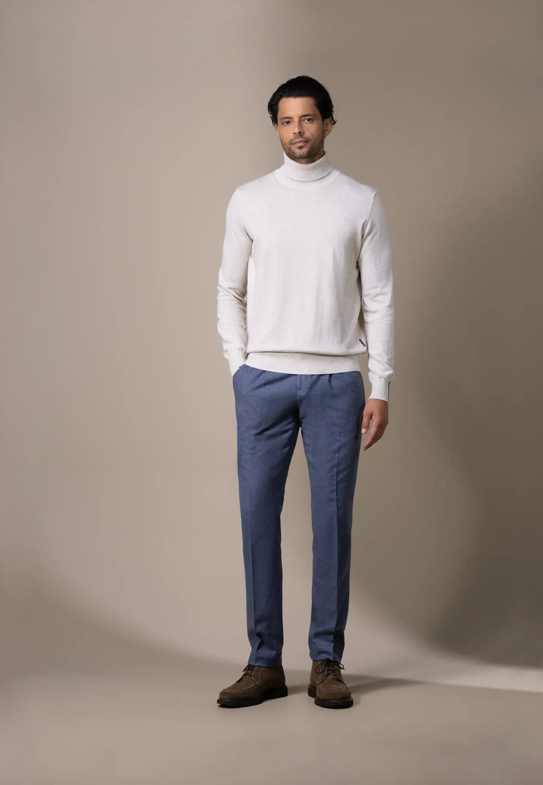 Hot ATELIER chino in stretchstof met elastische band Broeken