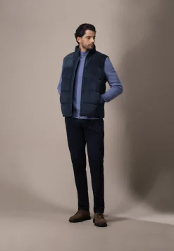 Hot ATELIER corduroy bodywarmer met hoge kraag Bodywarmers