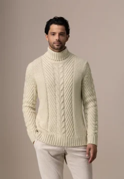 Clearance ATELIER kabelgebreide coltrui Truien