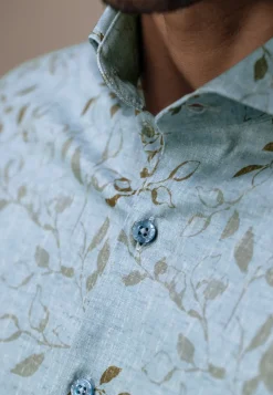 Best ATELIER overhemd met bladprint Overhemden