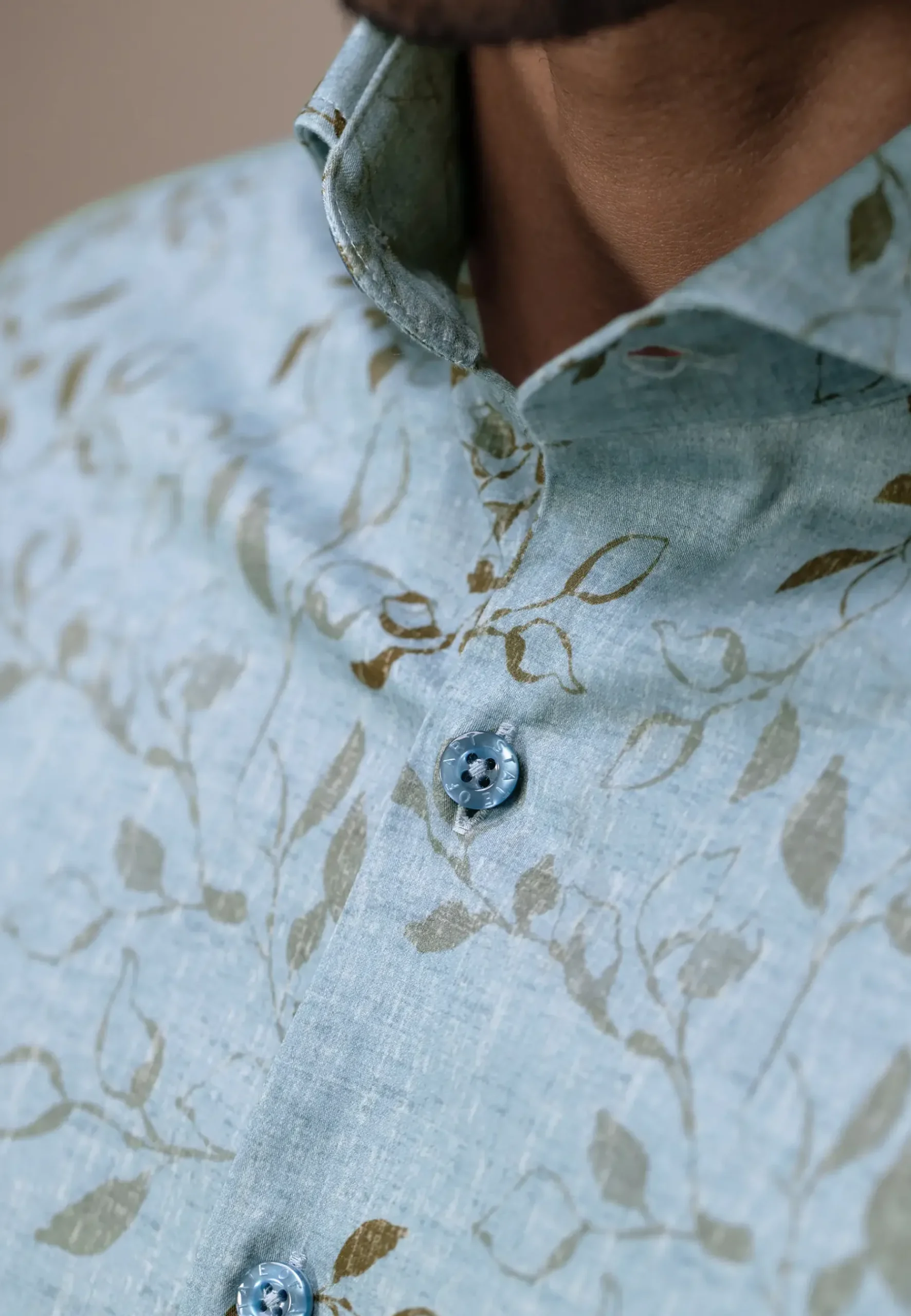 Best ATELIER overhemd met bladprint Overhemden