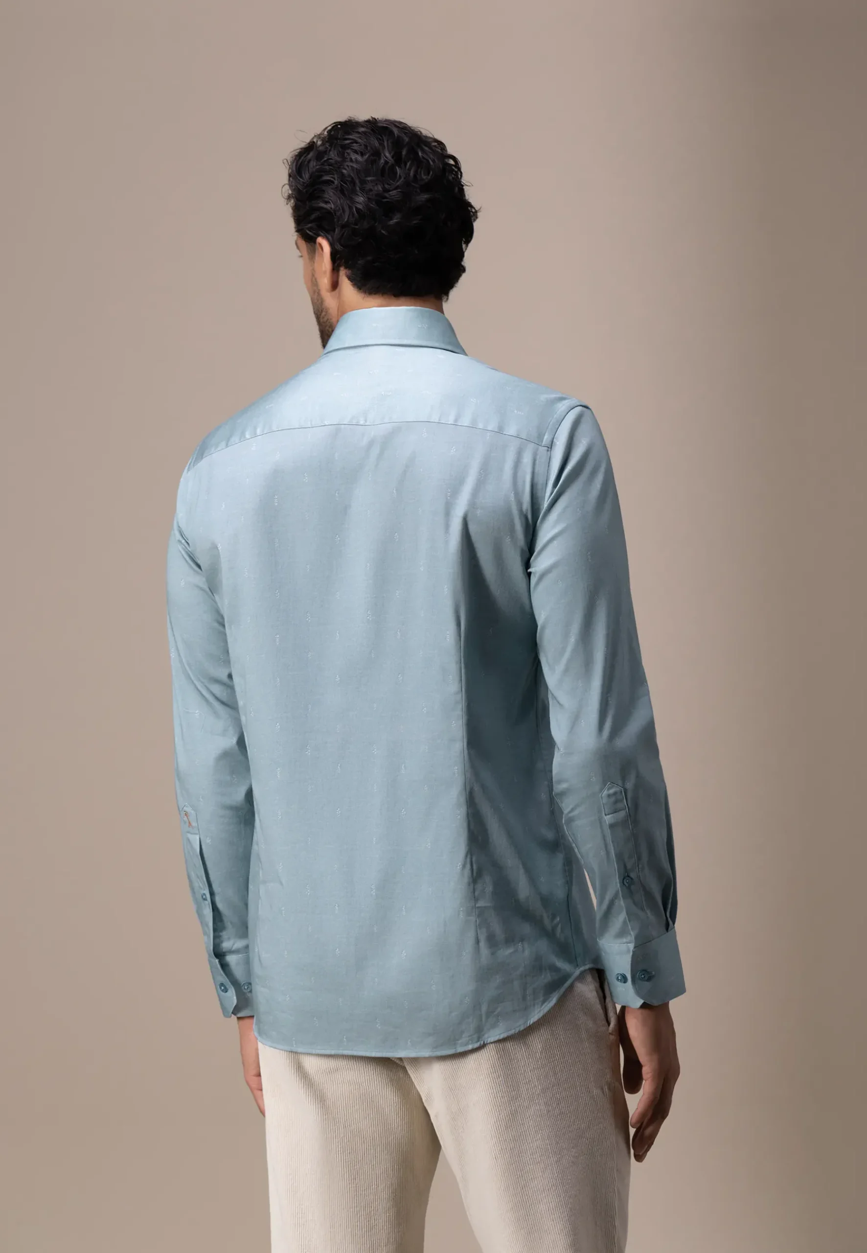 Online ATELIER overhemd met subtiele print Overhemden