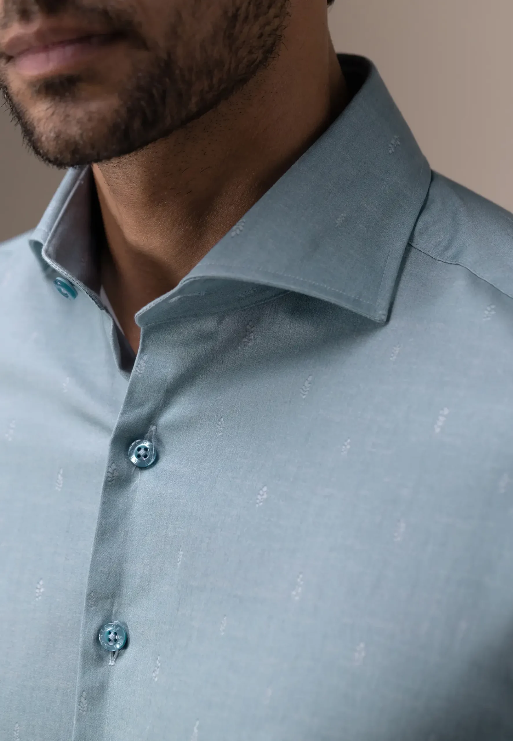 Online ATELIER overhemd met subtiele print Overhemden