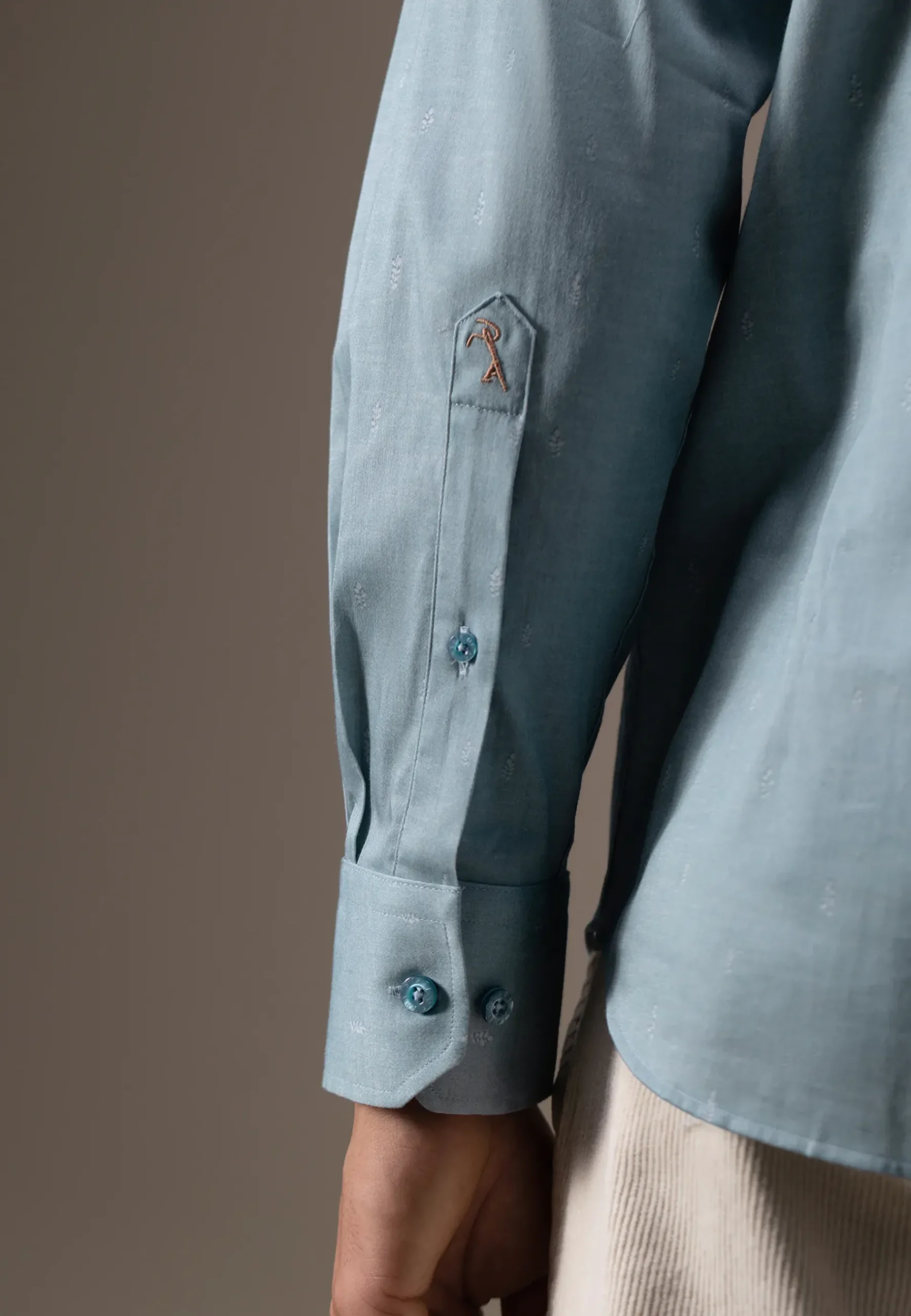 Online ATELIER overhemd met subtiele print Overhemden