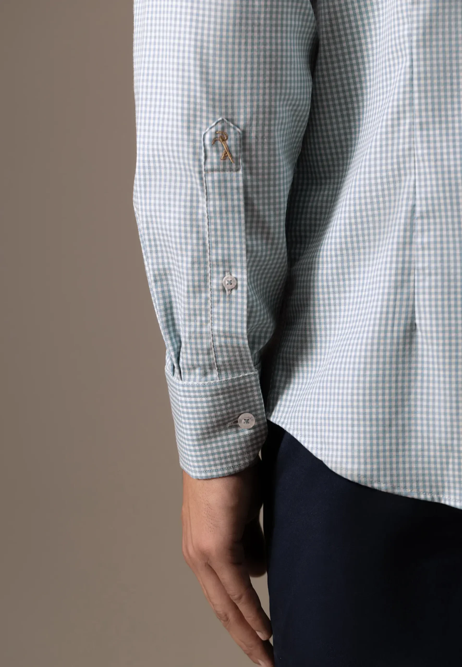 Online ATELIER twill overhemd met ruitdessin Overhemden