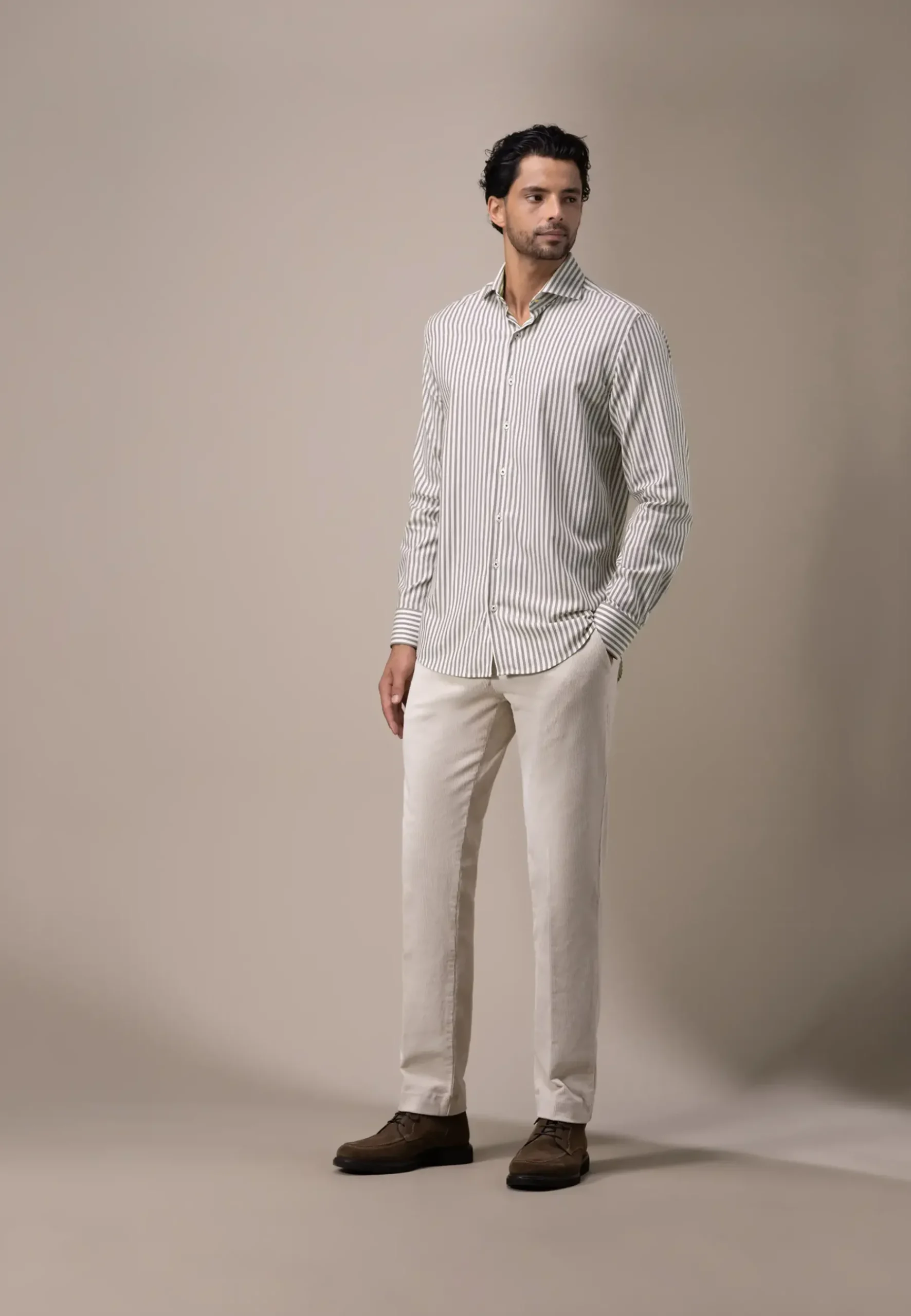 Best ATELIER twill overhemd met streepdessin Overhemden