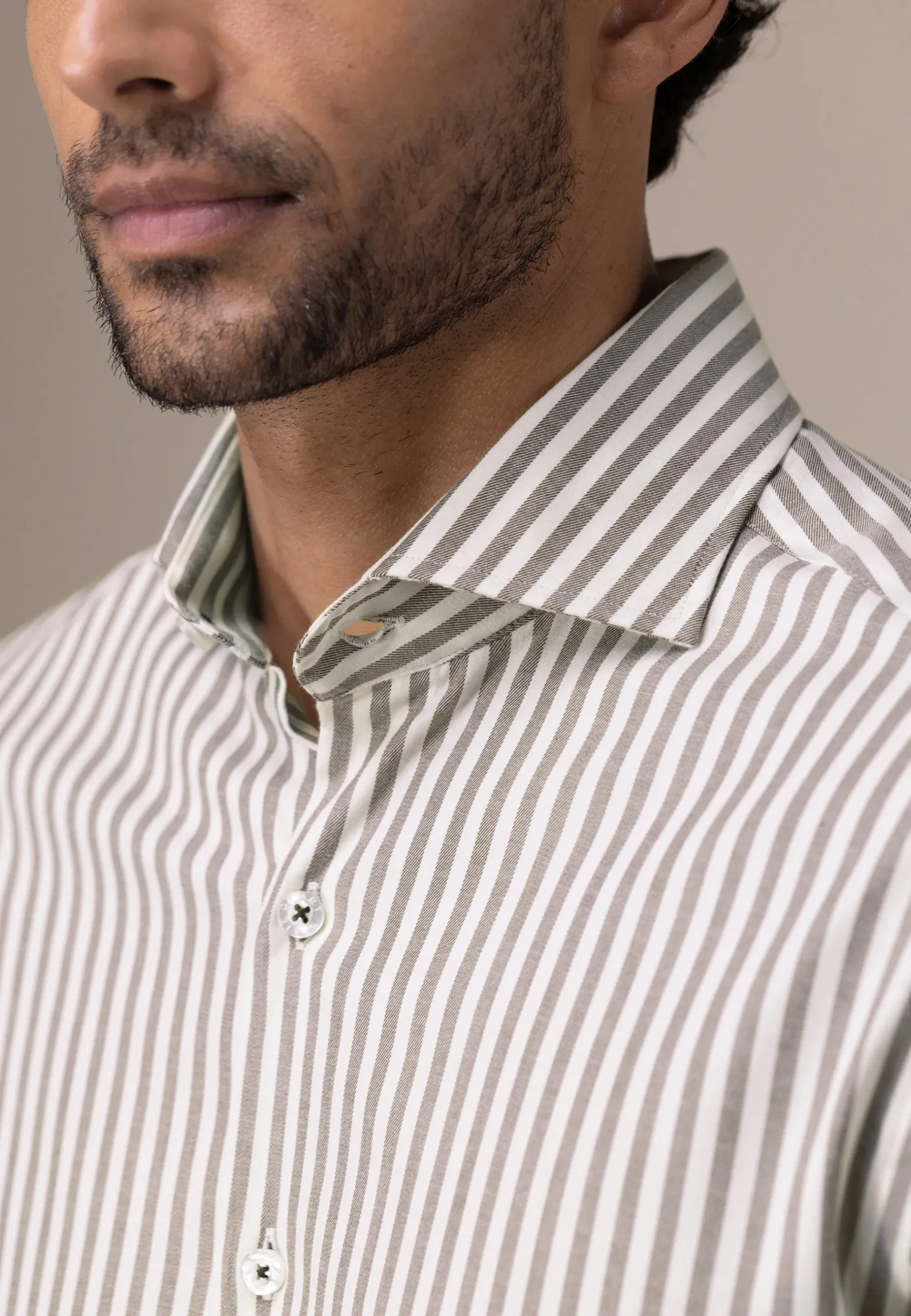 Best ATELIER twill overhemd met streepdessin Overhemden