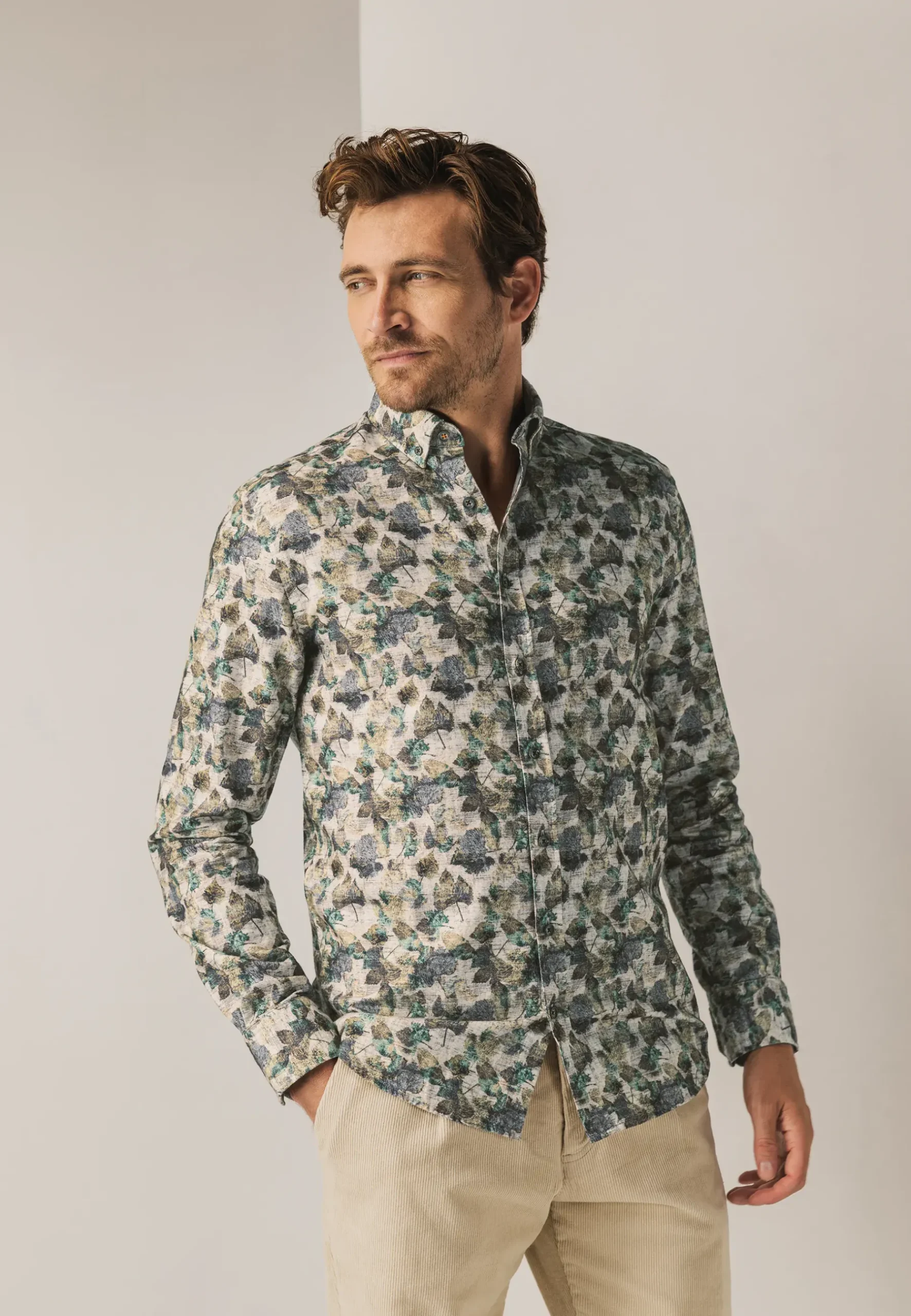 New Biologisch katoenen overhemd met print Overhemden