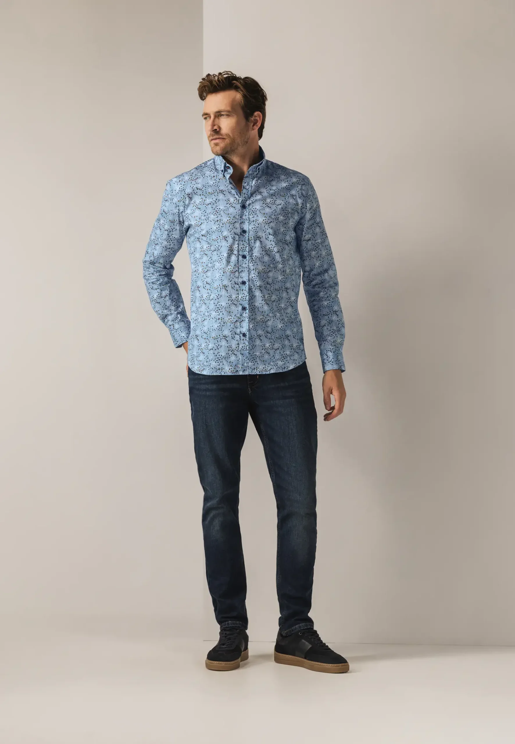 Sale Button-down overhemd met botanische print Overhemden