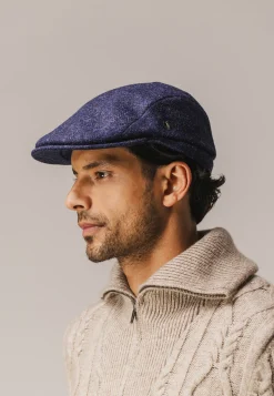 Online City Sport flat cap met visgraatmotief Petten & Mutsen