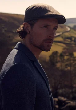 New City Sport flat cap met visgraatmotief Petten & Mutsen