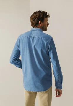 Outlet Denim overhemd van katoen Overhemden