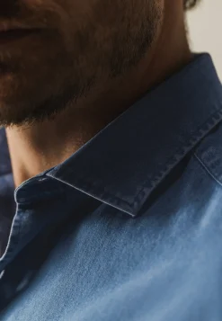 Outlet Denim overhemd van katoen Overhemden