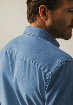 Outlet Denim overhemd van katoen Overhemden