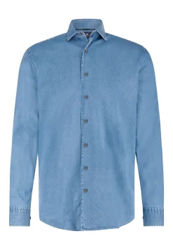 Outlet Denim overhemd van katoen Overhemden