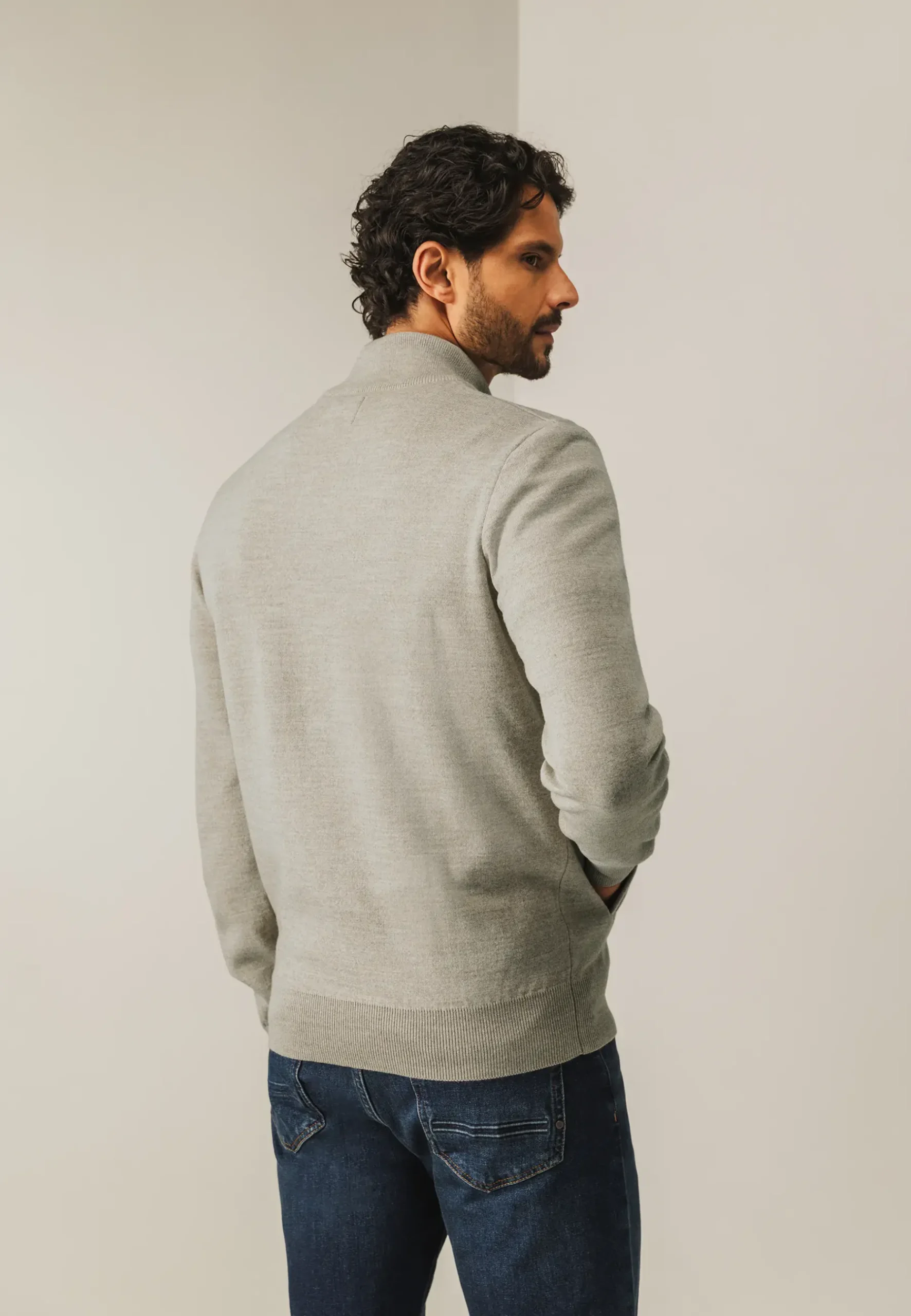 Sale Dubbelgebreid vest met steekzakken Vesten