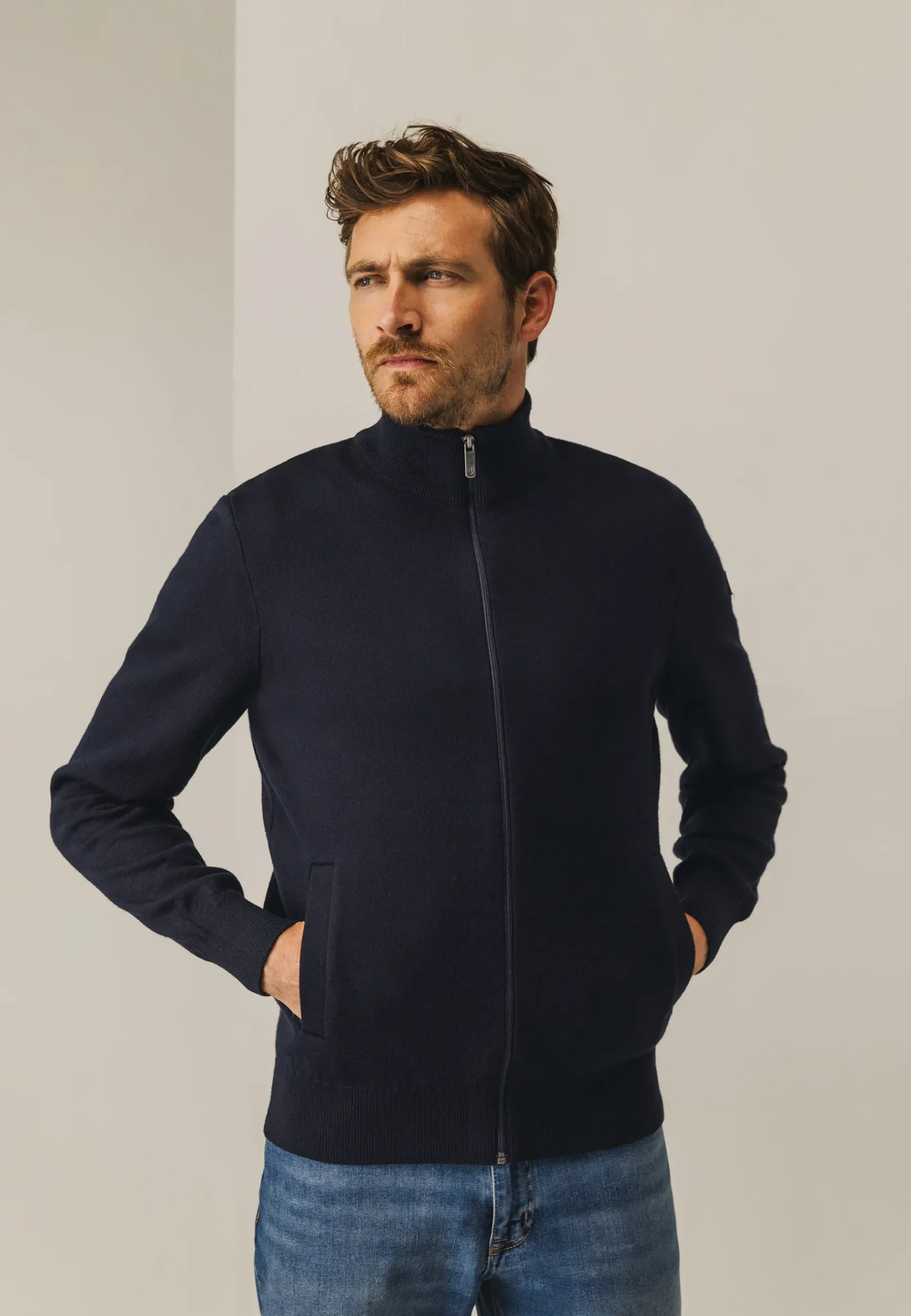 Best Dubbelgebreid vest met steekzakken Vesten