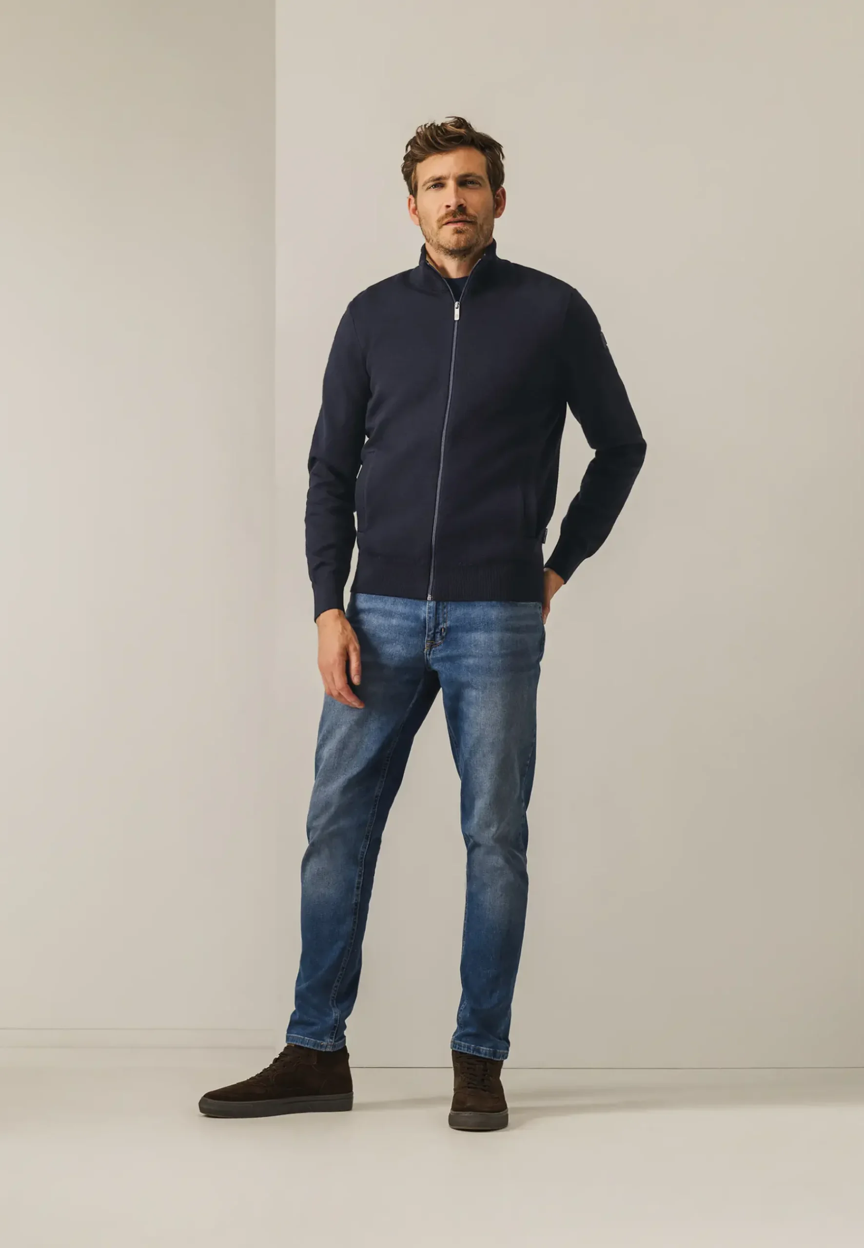 Best Dubbelgebreid vest met steekzakken Vesten