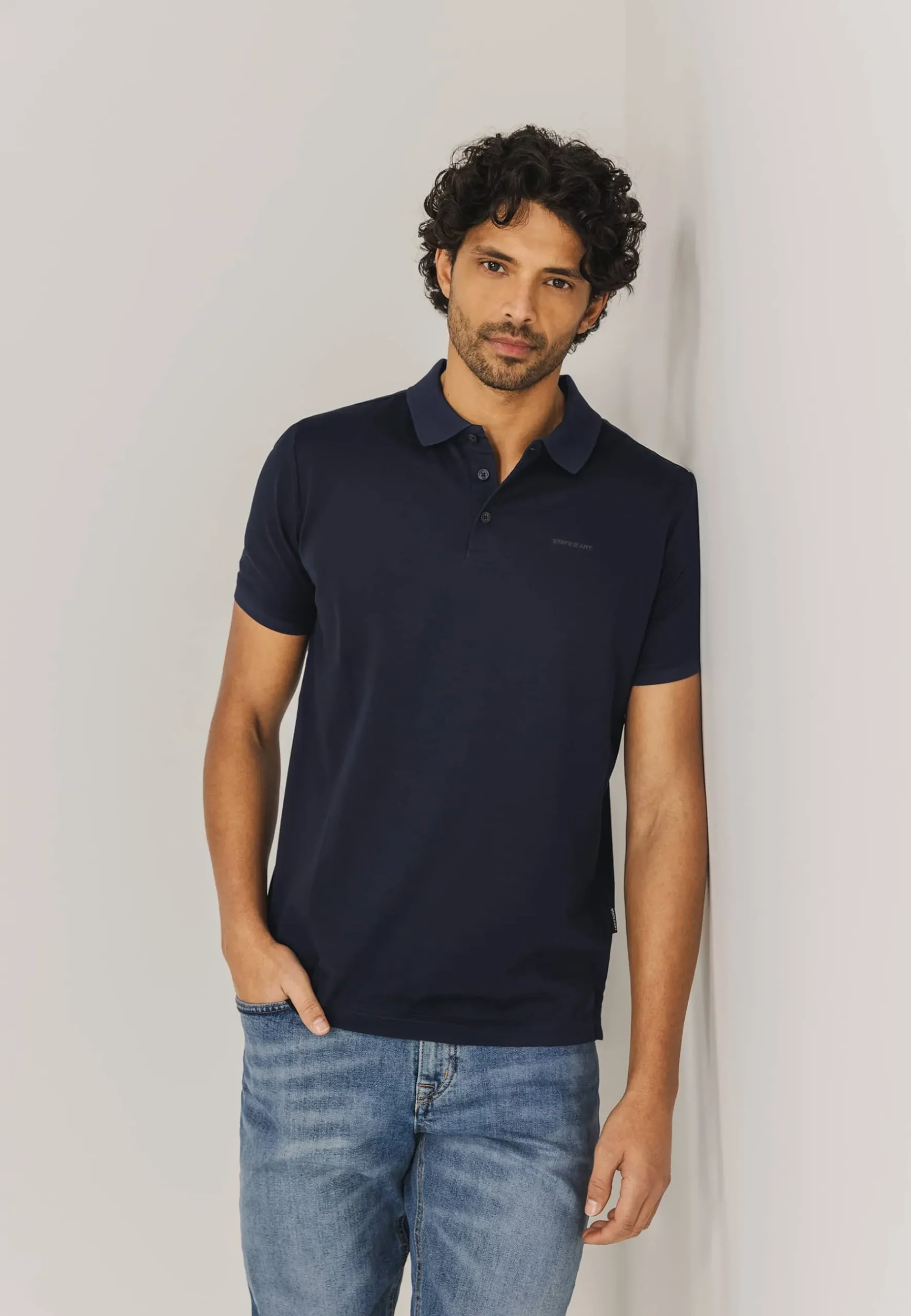 Clearance ESSENTIALS polo van gemerceriseerd katoen Polo's