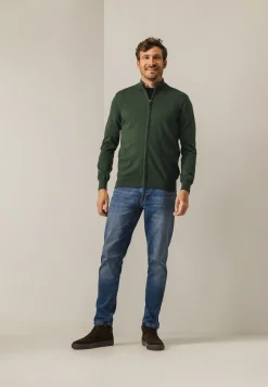 Discount Fijngebreid vest met rits Vesten