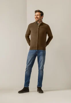 Hot Fijngebreid vest met rits Vesten