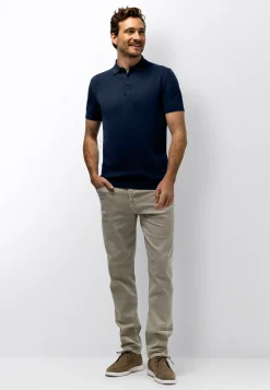 Hot Fijngebreide polo van katoen-modal Polo's