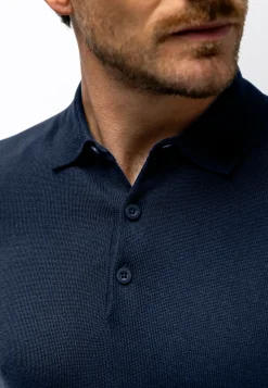 Hot Fijngebreide polo van katoen-modal Polo's