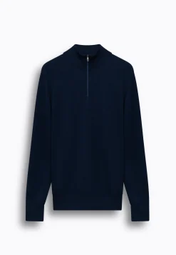 Fijngebreide trui met halve rits Truien