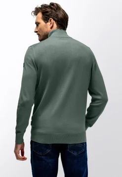 Best Fijngebreide trui met halve rits Truien