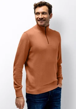 Online Fijngebreide trui met halve rits Truien