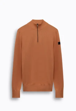 Online Fijngebreide trui met halve rits Truien