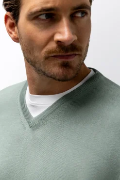 New Fijngebreide trui van katoen-modal Truien