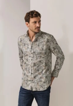 Outlet Flanellen overhemd van biologisch katoen Overhemden