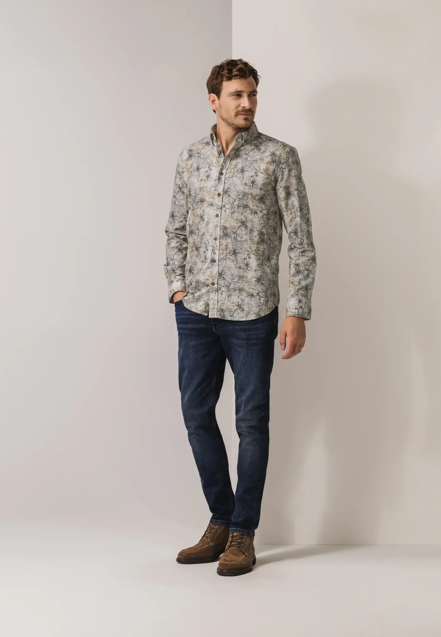 Outlet Flanellen overhemd van biologisch katoen Overhemden