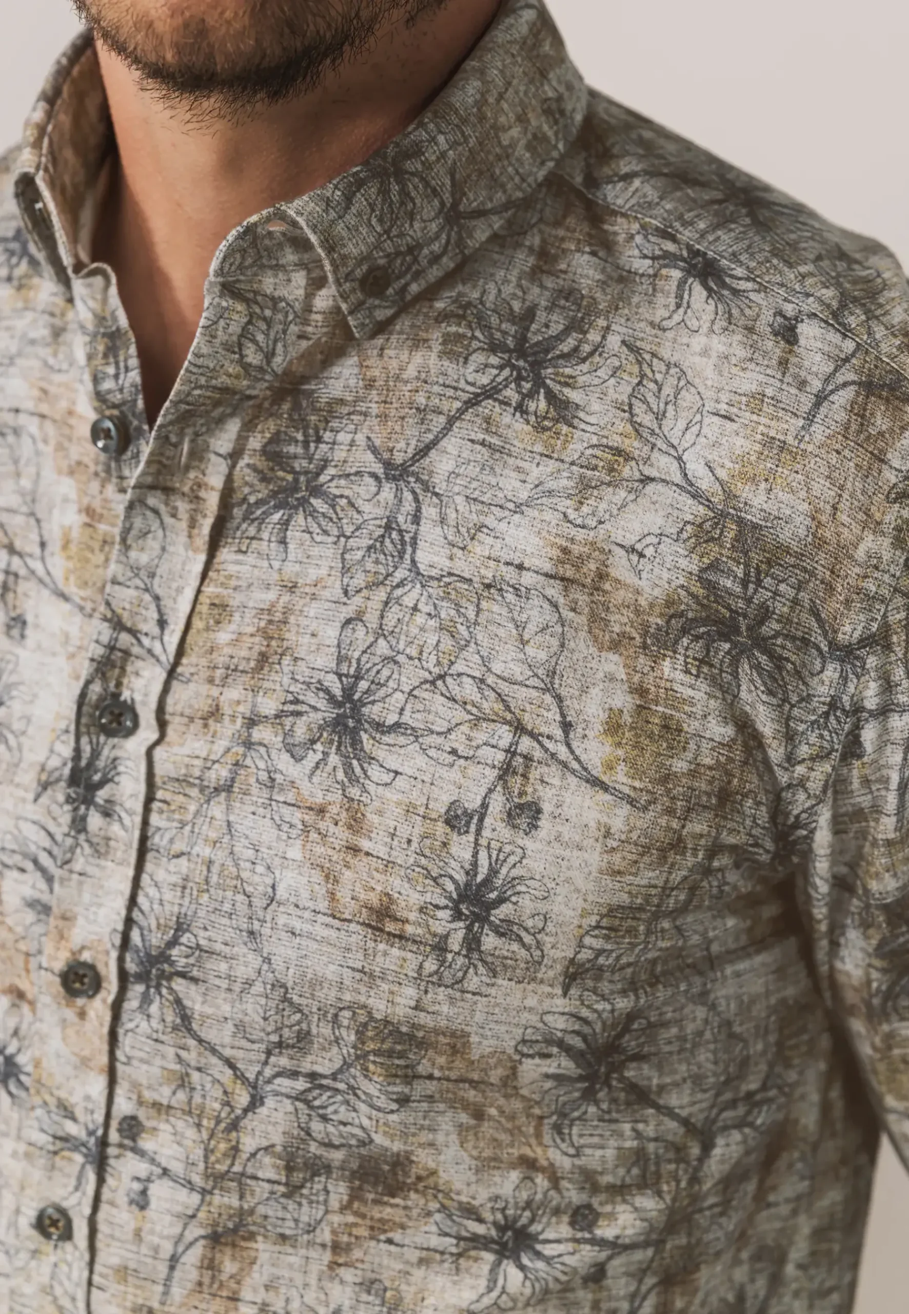 Outlet Flanellen overhemd van biologisch katoen Overhemden