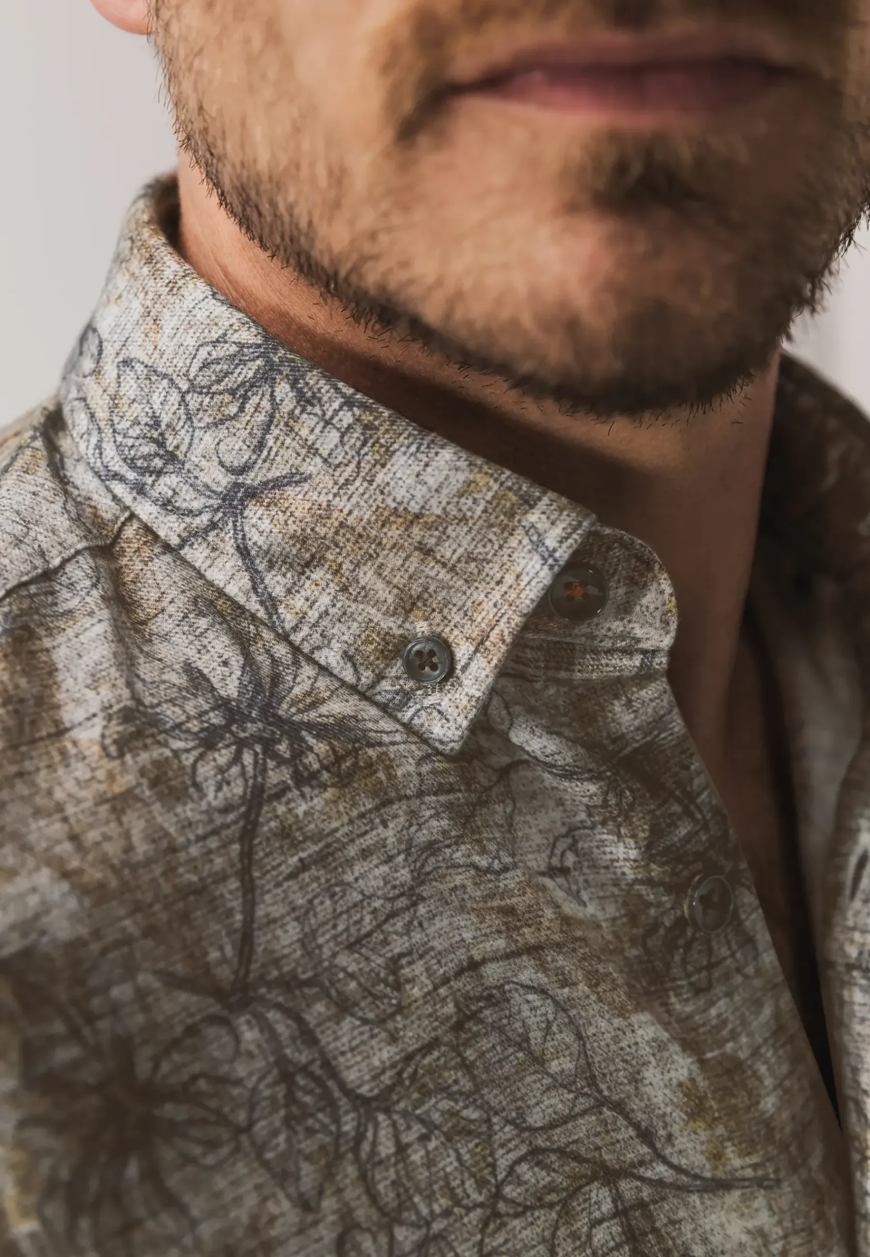 Outlet Flanellen overhemd van biologisch katoen Overhemden