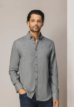 New Gebreid overhemd van katoen Overhemden