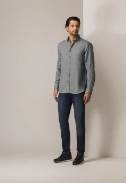 New Gebreid overhemd van katoen Overhemden