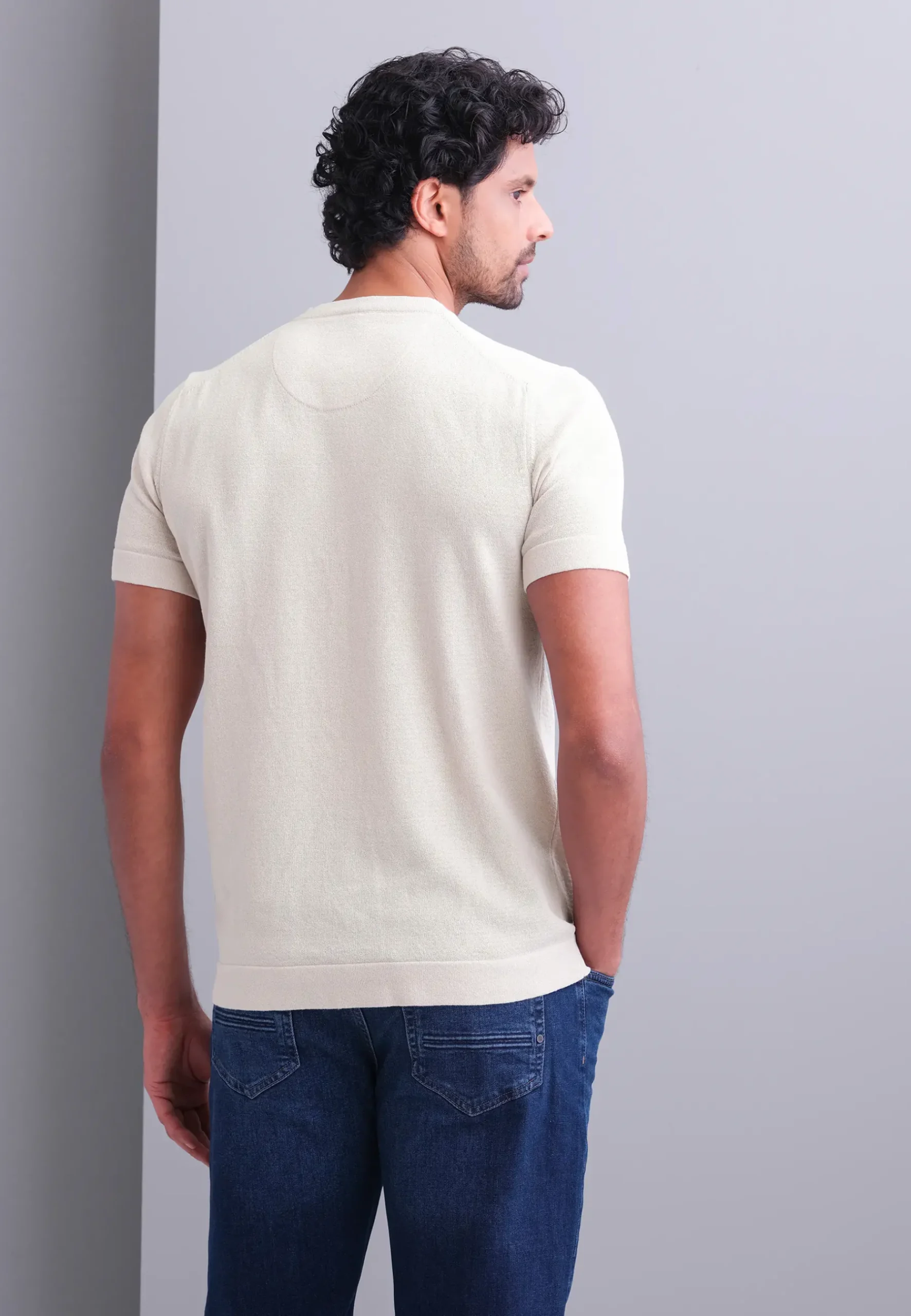 Discount Gebreid T-shirt met borstzak T-Shirts