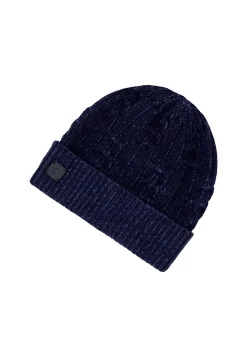 Online Gebreide muts met kabelpatroon Petten & Mutsen