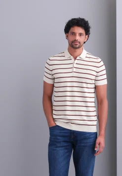 Gebreide polo met streepmotief Polo's