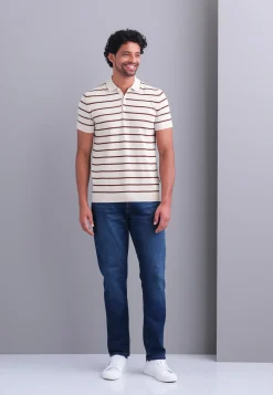 Gebreide polo met streepmotief Polo's