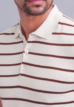 Gebreide polo met streepmotief Polo's
