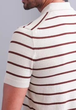 Gebreide polo met streepmotief Polo's