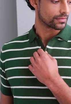 Clearance Gebreide polo met streepmotief Polo's