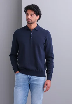 Discount Gebreide polo van een katoenmix Polo's