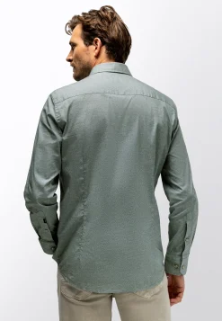 Online Gemêleerd overhemd van poplinstof Overhemden