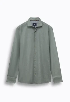 Online Gemêleerd overhemd van poplinstof Overhemden